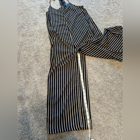 Olivaceous Black and cream pinstripe pant suit. - Picture 6 of 7